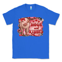 True Royal valentine's day pig hogs and kisses Classic Tee - RanaPortraitStore