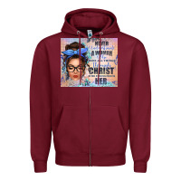 Burgundy never underestimate a woman who does all things th Zipper Hoodie - texasbilliewilder