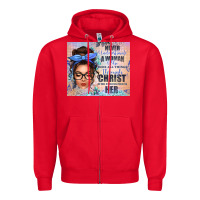 Red never underestimate a woman who does all things th Zipper Hoodie - texasbilliewilder