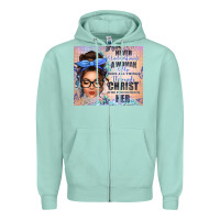Seafoam never underestimate a woman who does all things th Zipper Hoodie - texasbilliewilder