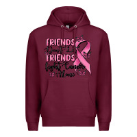 Burgundy friends dont let friends fight cancer alone Premium Hoodie - MaliasSmallBusiness