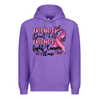 Purple friends dont let friends fight cancer alone Premium Hoodie - MaliasSmallBusiness