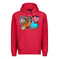 Cardinal western leopard  racing  hearts Premium Hoodie - AdoDesignShop