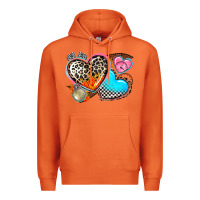 Carrot western leopard  racing  hearts Premium Hoodie - AdoDesignShop