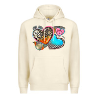 Sandshell western leopard  racing  hearts Premium Hoodie - AdoDesignShop