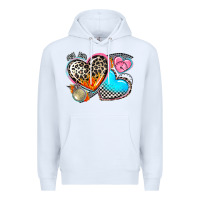White western leopard  racing  hearts Premium Hoodie - AdoDesignShop