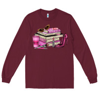 Burgundy girl boss lady Long Sleeve Tee - texasbilliewilder