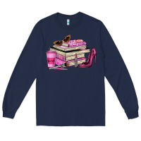 Navy girl boss lady Long Sleeve Tee - texasbilliewilder