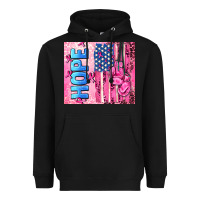 Black hope  breast cancer and american flag Heavyweight Hoodie - AdoDesignShop