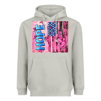 Hope  Breast Cancer And American Flag Heavyweight Hoodie | Teevron