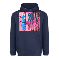Navy hope  breast cancer and american flag Heavyweight Hoodie - AdoDesignShop