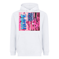 White hope  breast cancer and american flag Heavyweight Hoodie - AdoDesignShop