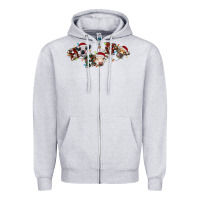 Heather Grey hohoho christmas cows Zipper Hoodie - RanaPortraitStore