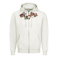 Oatmeal Heather hohoho christmas cows Zipper Hoodie - RanaPortraitStore