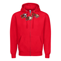 Red hohoho christmas cows Zipper Hoodie - RanaPortraitStore