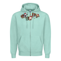 Seafoam hohoho christmas cows Zipper Hoodie - RanaPortraitStore