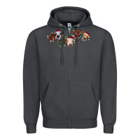 Smoke hohoho christmas cows Zipper Hoodie - RanaPortraitStore