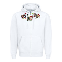 White hohoho christmas cows Zipper Hoodie - RanaPortraitStore