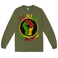Army Green it's the black history for me Long Sleeve Tee - Zillion Design Studio