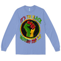 Colony Blue it's the black history for me Long Sleeve Tee - Zillion Design Studio