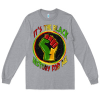 Heather Grey it's the black history for me Long Sleeve Tee - Zillion Design Studio