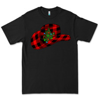 Black cowboy christmas Premium Tee - CowhideDigitalArt