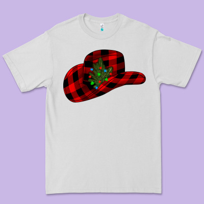 Cowboy Christmas Premium Tee Designed By Cowhidedigitalart