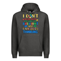 Charcoal Heather dont speak much because im brilliant Premium Hoodie - MaliasSmallBusiness