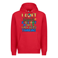 Red dont speak much because im brilliant Premium Hoodie - MaliasSmallBusiness
