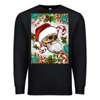 Black Christmas hippie skeleton santa Premium Sweatshirt - Artiststas