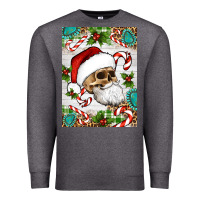 Charcoal Heather Christmas hippie skeleton santa Premium Sweatshirt - Artiststas