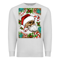 Dove Grey Christmas hippie skeleton santa Premium Sweatshirt - Artiststas