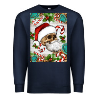 Navy Christmas hippie skeleton santa Premium Sweatshirt - Artiststas