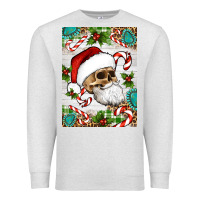 Oatmeal Heather Christmas hippie skeleton santa Premium Sweatshirt - Artiststas