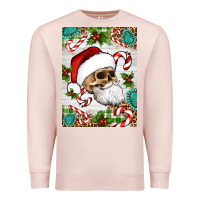 Pale Pink Christmas hippie skeleton santa Premium Sweatshirt - Artiststas