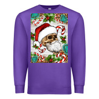 Purple Christmas hippie skeleton santa Premium Sweatshirt - Artiststas