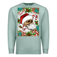 Seafoam Christmas hippie skeleton santa Premium Sweatshirt - Artiststas