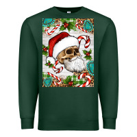 Sports Green Christmas hippie skeleton santa Premium Sweatshirt - Artiststas