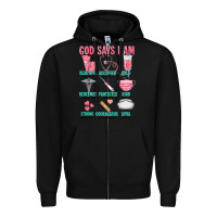 Black god says i am Zipper Hoodie - texasbilliewilder