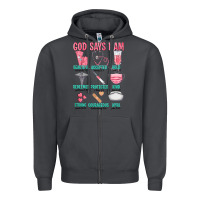 Smoke god says i am Zipper Hoodie - texasbilliewilder