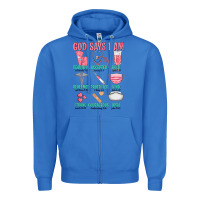 True Royal god says i am Zipper Hoodie - texasbilliewilder