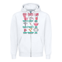 White god says i am Zipper Hoodie - texasbilliewilder