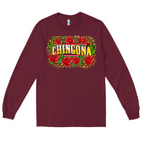 Burgundy chingona Long Sleeve Tee - Zillion Design Studio