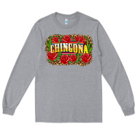 Heather Grey chingona Long Sleeve Tee - Zillion Design Studio