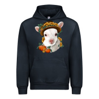 Navy cute baby lamb thanksgiving nancy Urban Hoodie - NancyCooperArtShop