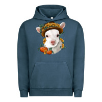 Pigment Midnight Navy cute baby lamb thanksgiving nancy Urban Hoodie - NancyCooperArtShop
