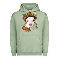 Pigment Oil Green cute baby lamb thanksgiving nancy Urban Hoodie - NancyCooperArtShop
