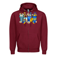 Burgundy down syndrome coffee cups Zipper Hoodie - Zillion Design Studio