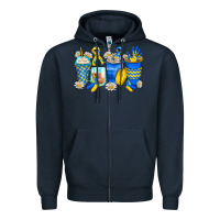 Navy down syndrome coffee cups Zipper Hoodie - Zillion Design Studio
