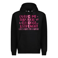 Black overcome through courage strength  malia Premium Hoodie - MaliasSmallBusiness
